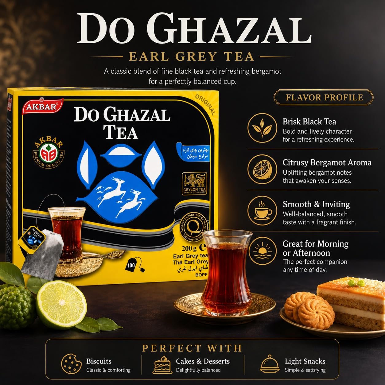 DoGhazal Earl Grey Tea - 100 x 2g Tea Bags product image 11