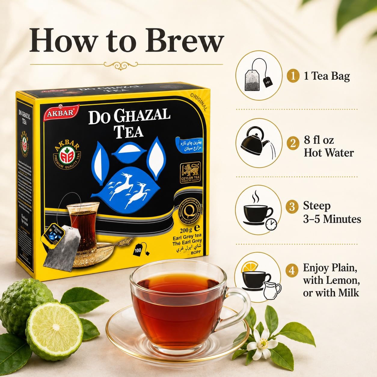 DoGhazal Earl Grey Tea - 100 x 2g Tea Bags product image 9
