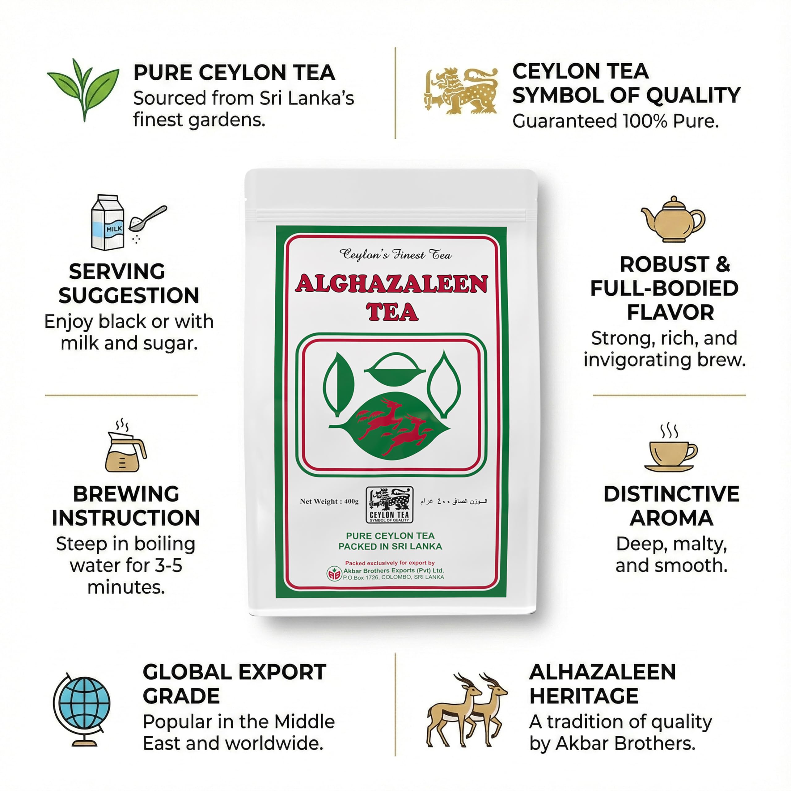 Alghazaleen White Collection Black Tea - 14oz (400g) Loose Leaf Bag product image 7