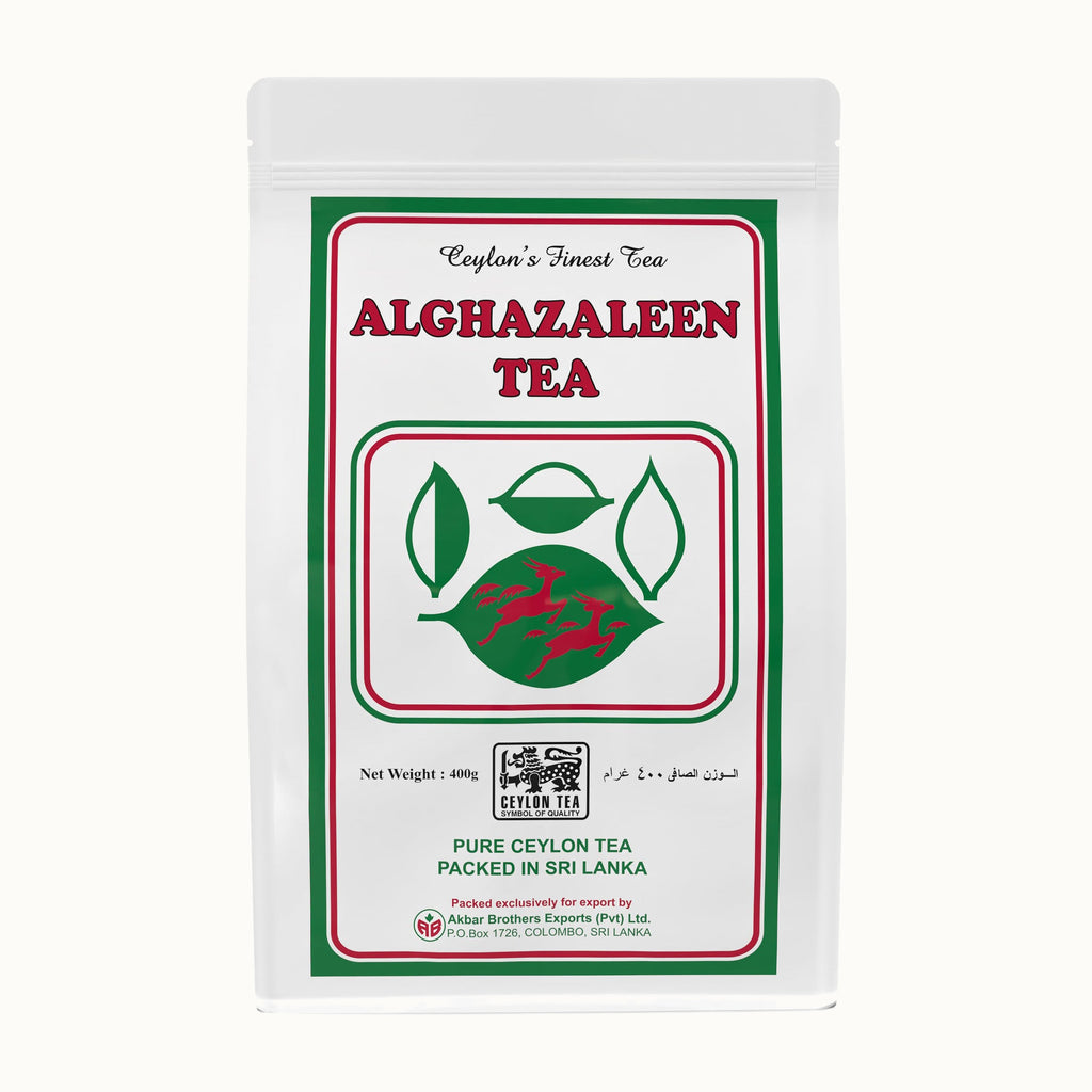Alghazaleen White Collection Black Tea, loose leaf 400g bag — front