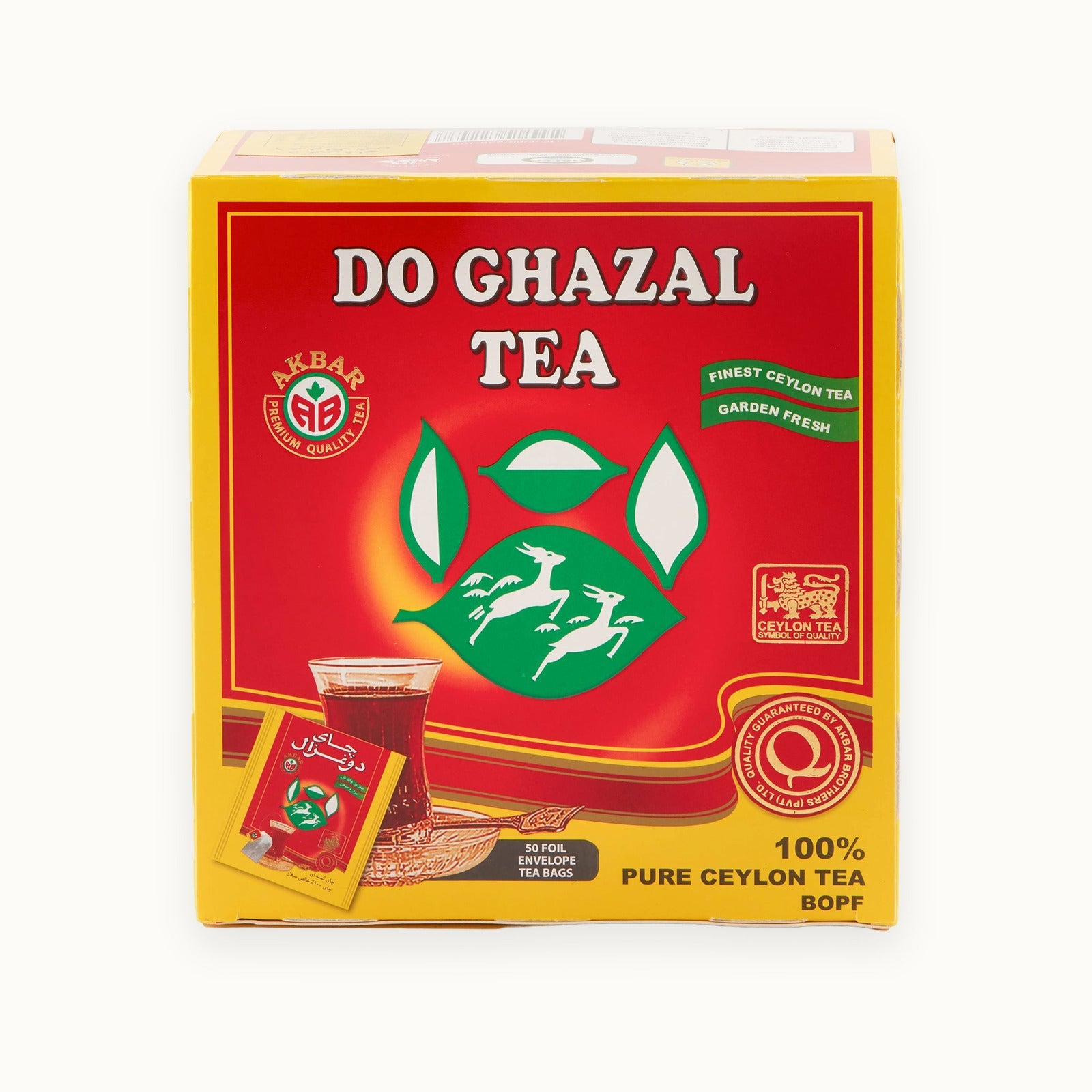 Do Ghazal Ceylon Black Tea, 50 tea bags — box front