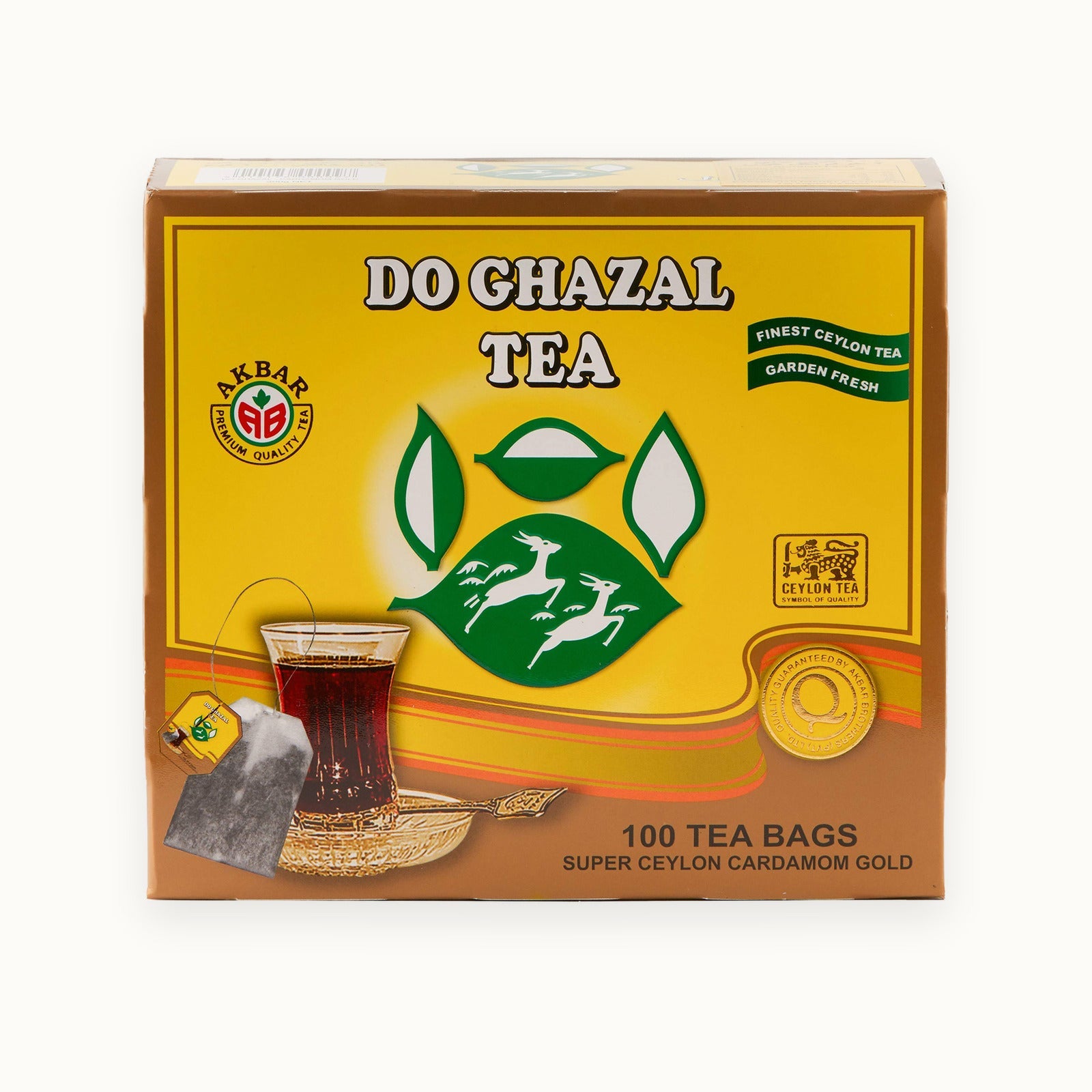 Do Ghazal Cardamom, 100 tea bags — box front