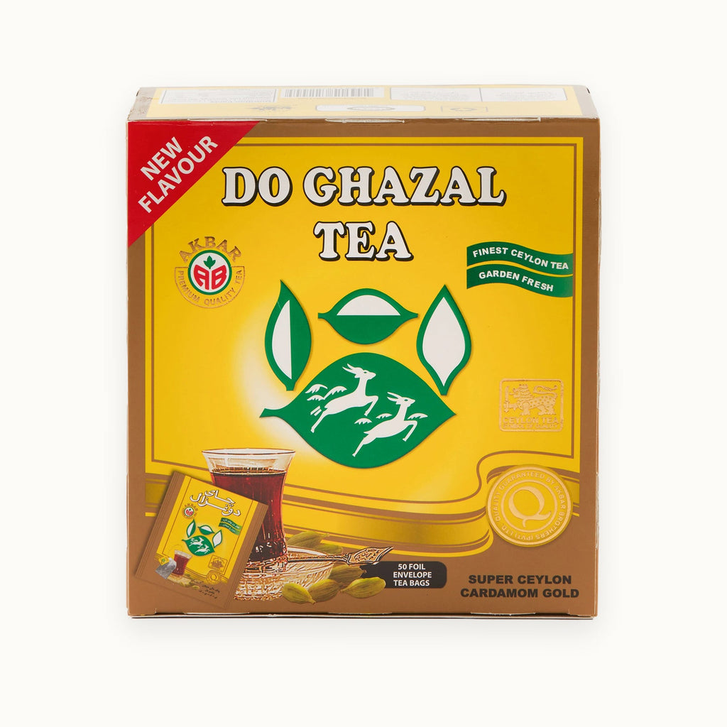 Do Ghazal Cardamom, 50 tea bags — box front
