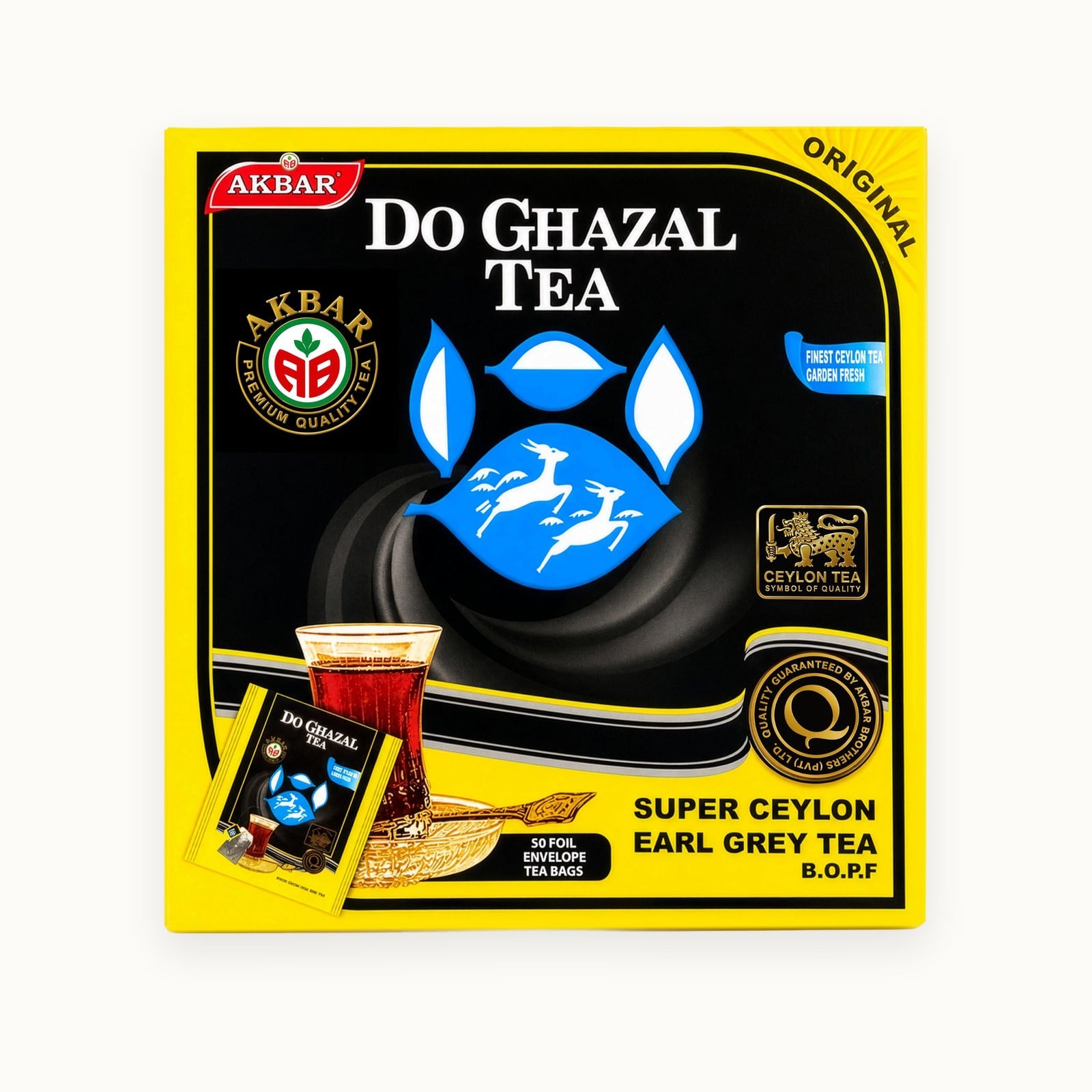 Do Ghazal Earl Grey, 50 tea bags — box front