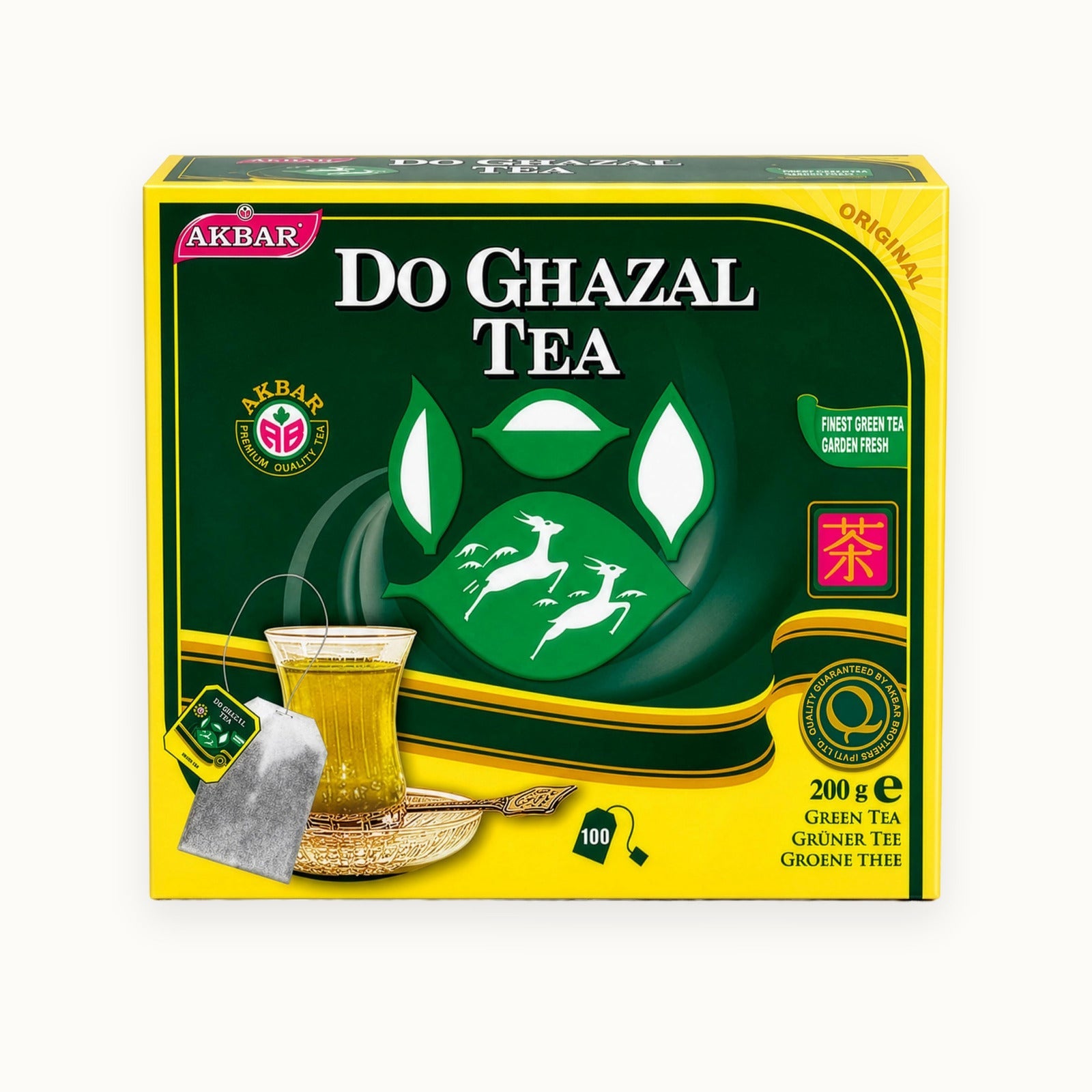 Do Ghazal Green Tea, 100 tea bags — box front